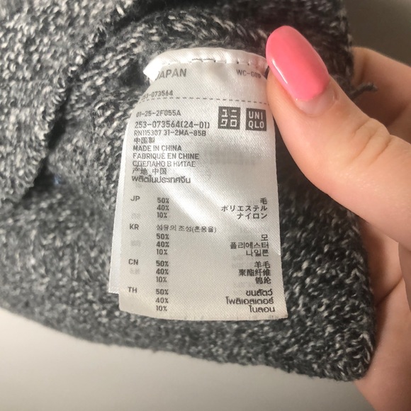 Uniqlo Grey Heathered Short Sleeved Sweater - Picture 4 of 5